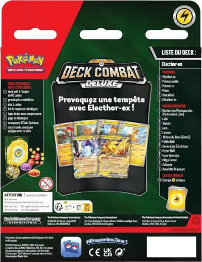 Deck De Combat Deluxe - Électhor EX - Pokémon verso
