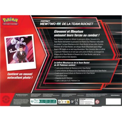 Pokémon - Coffret 4 Boosters - Mewtwo Ex De La Team Rocket