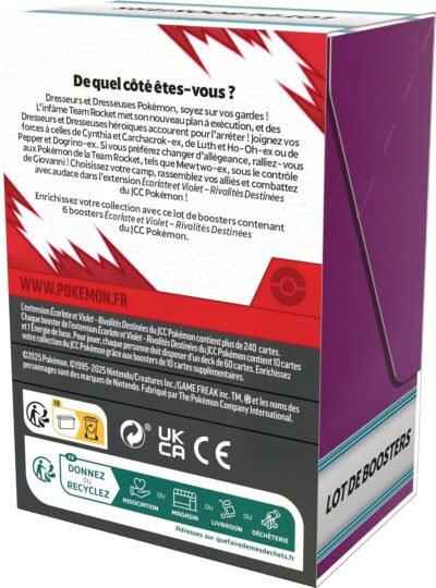 Bundle EV10 - Lot de 6 boosters Rivalités Destinées verso