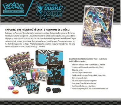 ETB - EV10.5 - Coffret Dresseur d'Elite - Foudre Noire - Pokémon-contenu1