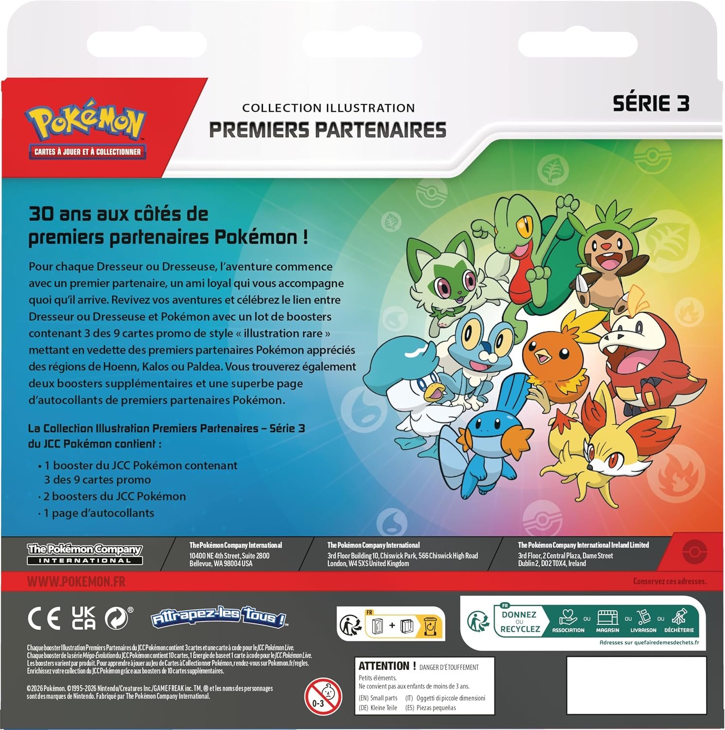 Collection Illustration Premiers Partenaires - Série 3 - Coffret 3 Boosters - Pokémon 2