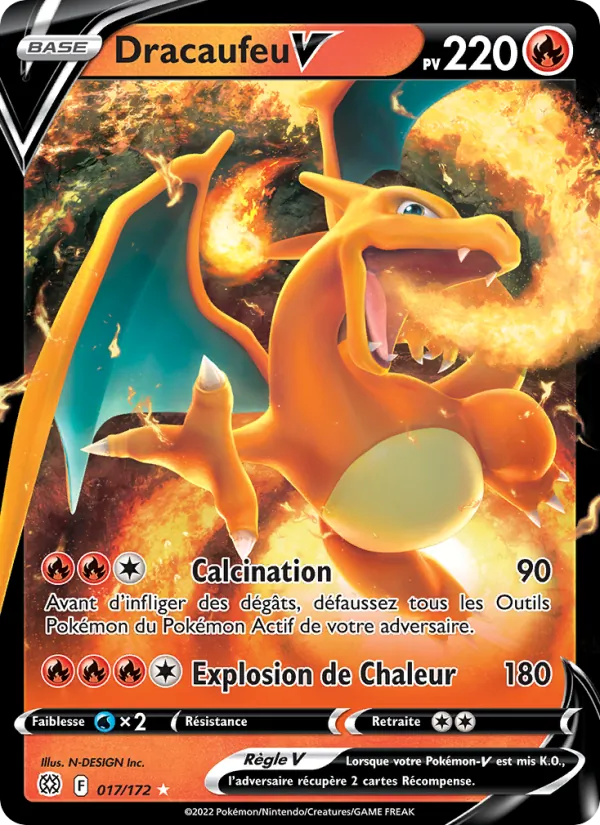 Carte Pokémon V : Dracaufeu V de Stars Étincelantes