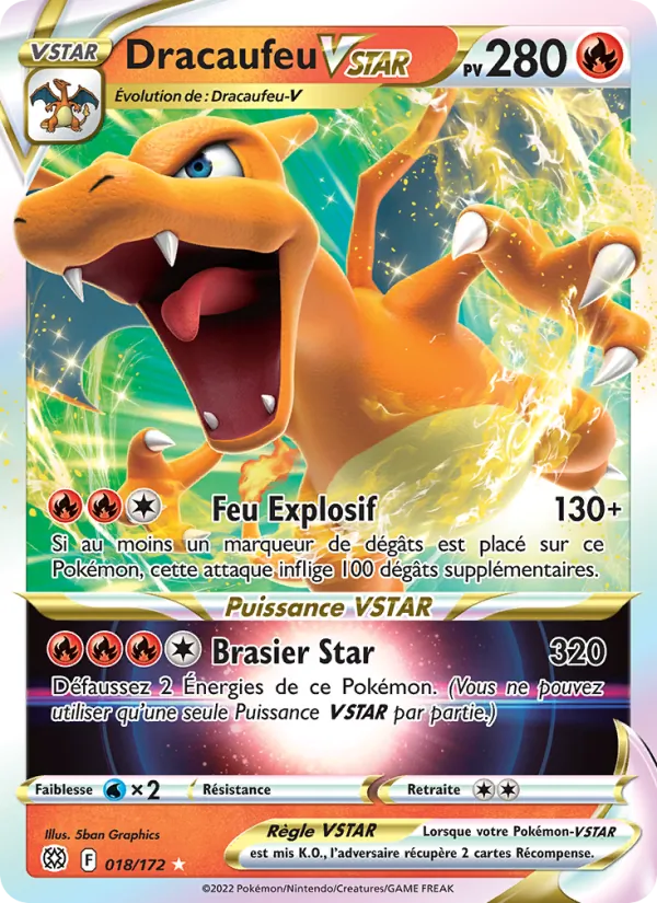 Carte Pokémon VSTAR : Dracaufeu VSTAR de Stars Étincelantes