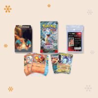 Cadeau Pokémon pour enfant : Kit du Dresseur de Noël Petit Collectionneur, 100 cartes, booster, deck box et sleeves